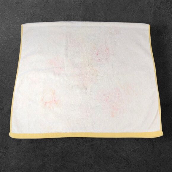 Vintage Callaway Rose Floral Towel 42x24 Yellow Orange Pink Cotton USA - Picture 5 of 7